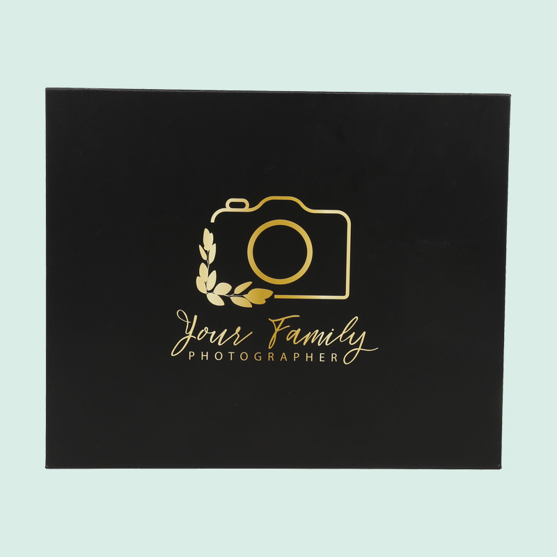 Customized luxury magnetic box black photo album gift package with EVA foam from IPACK 6