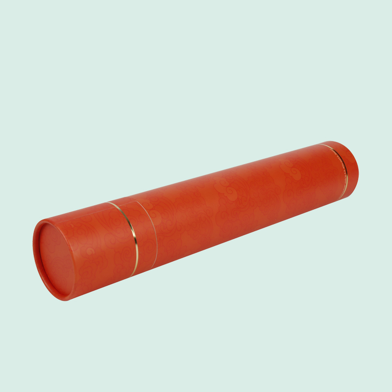 custom paper cylinder box with golden foill  logo  paper tube box packaging from ipack company 2