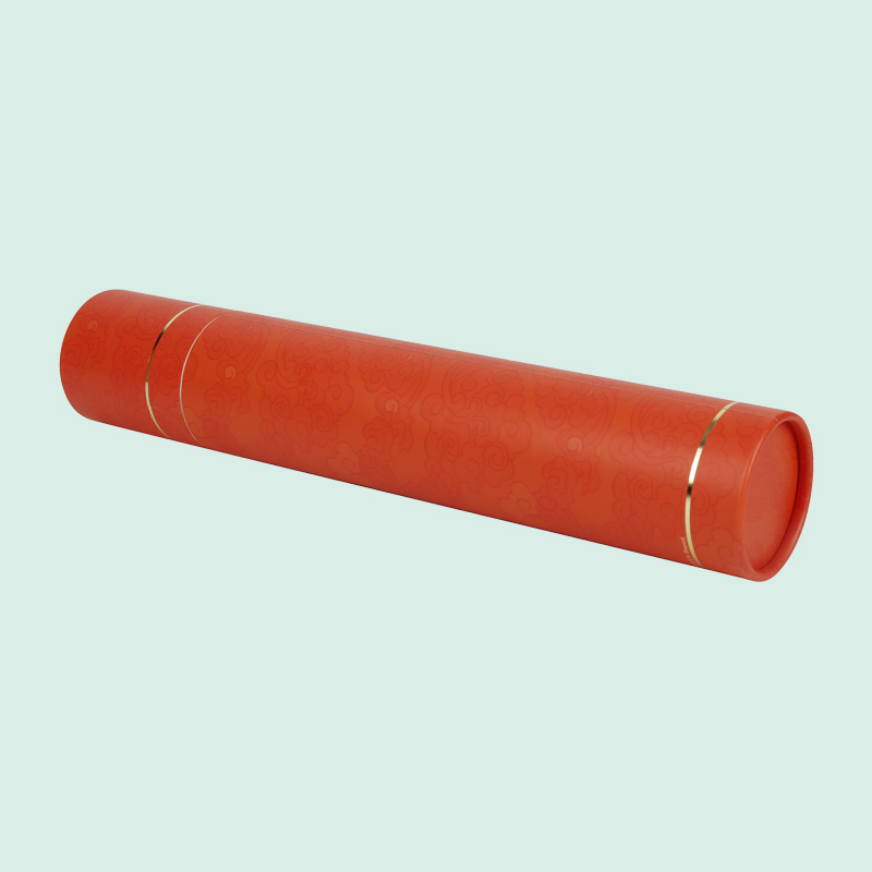 custom paper cylinder box with golden foill  logo  paper tube box packaging from ipack company 3