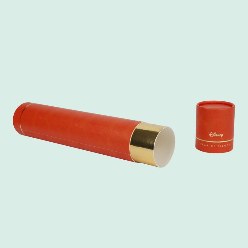 custom paper cylinder box with golden foill  logo  paper tube box packaging from ipack company 5