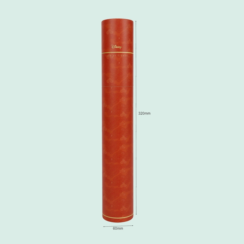 custom paper cylinder box with golden foill  logo  paper tube box packaging from ipack company 1