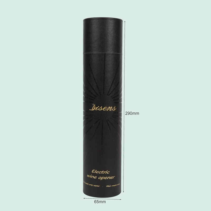 paper cylinder packaging round paper tube box with golden logo from Ipack company 1