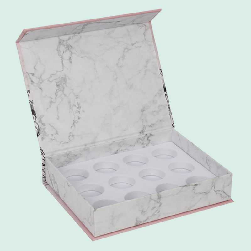 Embalagem de unhas de gel magnéticas personalizadas com impressão colorida e inserção de espuma EVA da fábrica IPACK 2