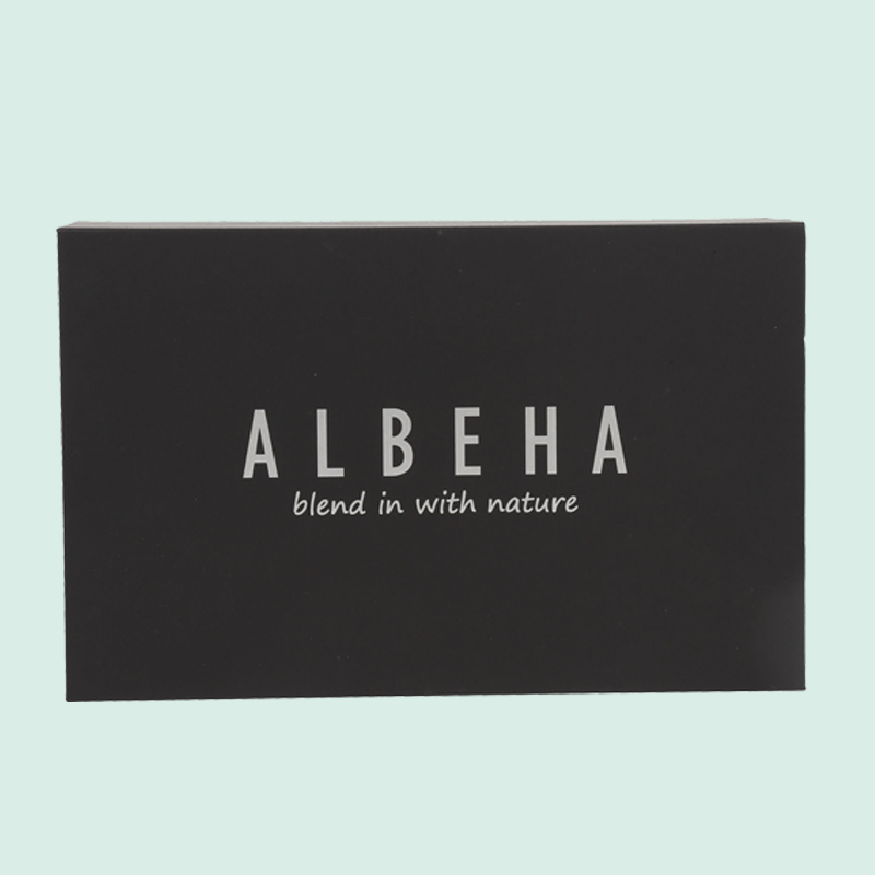 Customized luxury black magnetic box paper packaging with sponge foam inserted from IPACK 6