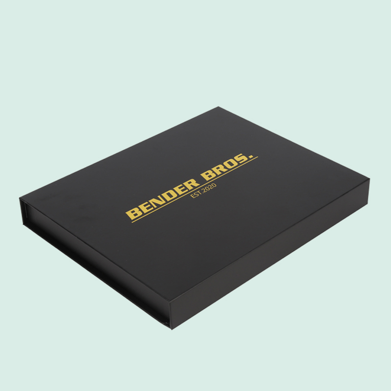 High end customized luxury black magnetic box rigid cardboard packaging with sponge foam insert from IPACK factory 4