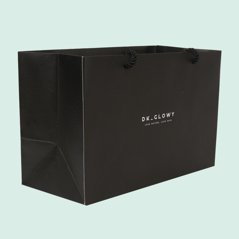 High end black paper bags fully custom logo gift bags  from IPACK 2