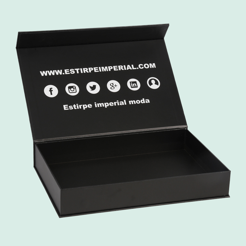Wholesales customized black box with black logo design magnetic gift box from IPACK manufacturer 4