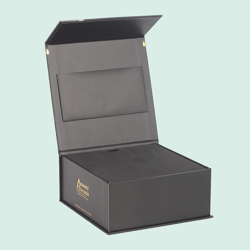 Customize Gold Foil Logo magnetic packaging box with insert for gift box packaging from ipack 6