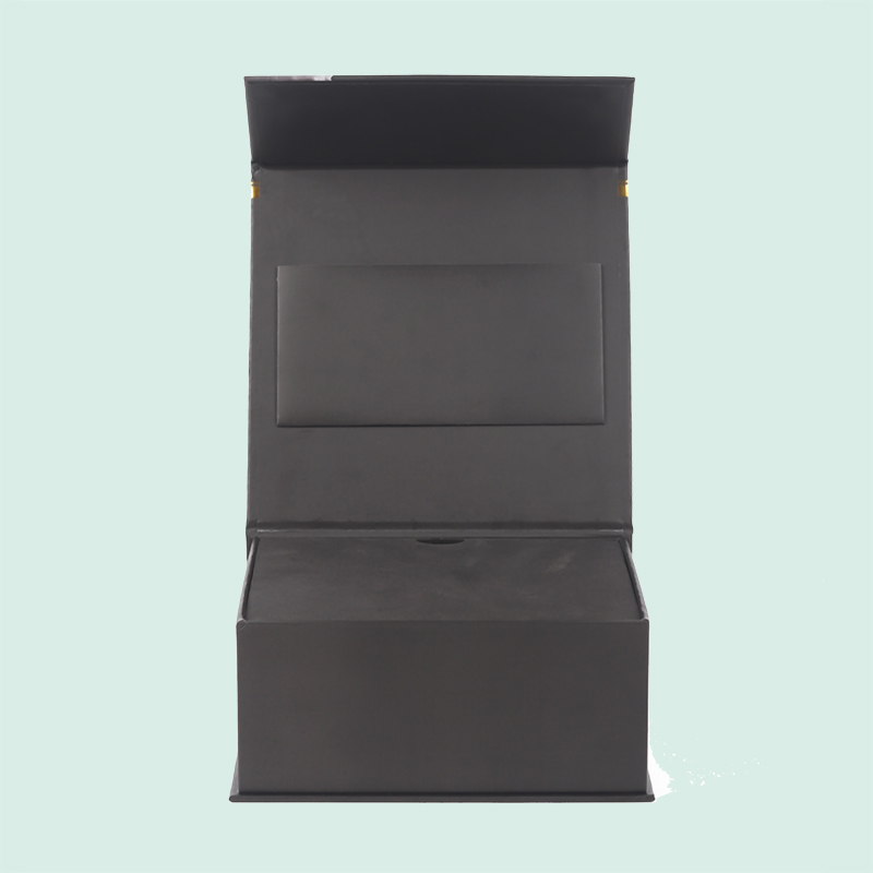 Customize Gold Foil Logo magnetic packaging box with insert for gift box packaging from ipack 7