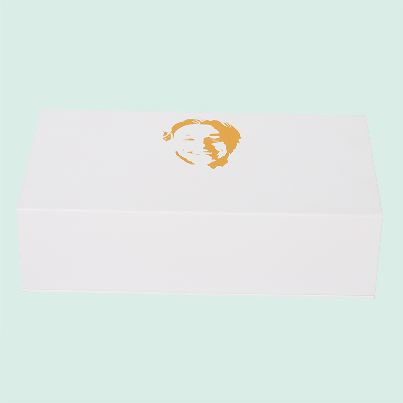 Custom 2-layer sliding drawer magnetic box with gold foil logo from ipack 3