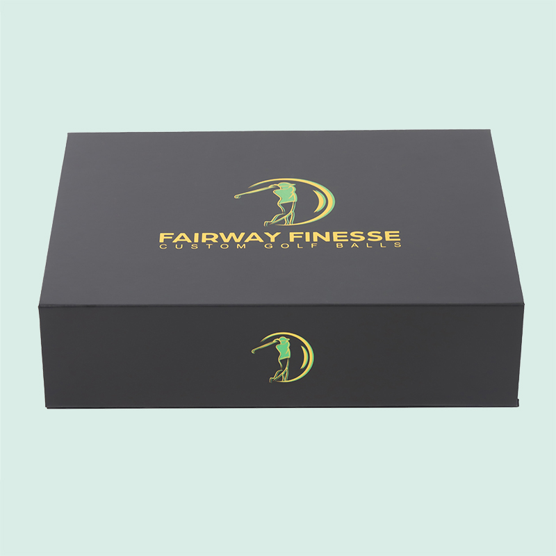 Customized luxury golf ball box magnetic packaging with EVA foam inserted from IPACK factory 3