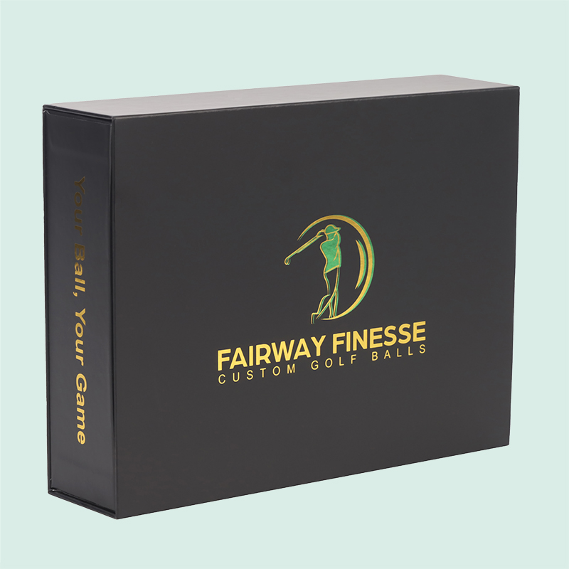 Customized luxury golf ball box magnetic packaging with EVA foam inserted from IPACK factory 5