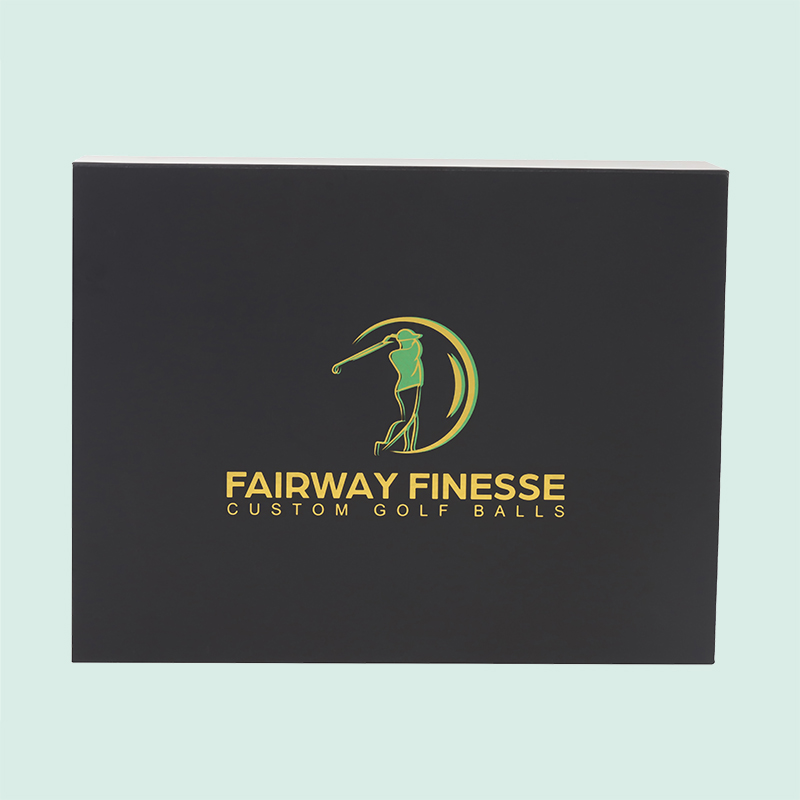 Customized luxury golf ball box magnetic packaging with EVA foam inserted from IPACK factory 6