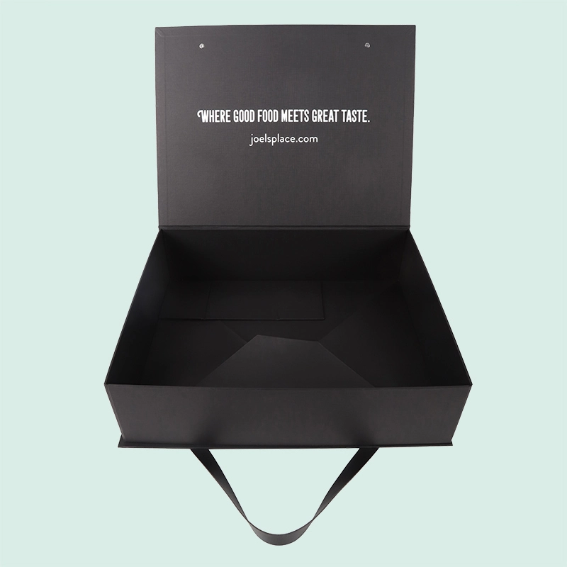 Hochwertige faltbare Magnetbox, luxuriöse, maßgeschneiderte flache Verpackungsbox mit Griff vom Hersteller IPACK 1