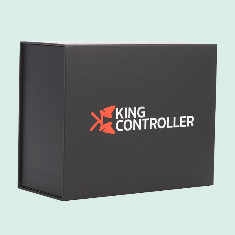 Customized luxury black magnetic box game controller packaging with sponge foam insert from IPACK manufacturer 4