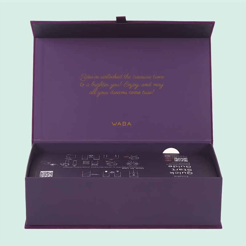 Boîte rigide personnalisée avec fermeture magnétique, boîte cadeau à surface en velours magnétique, fabricant d'Ipack 3