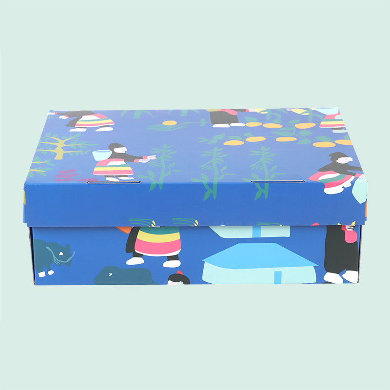 Cajas de zapatos de cartón corrugado plegables, personalizadas y coloridas, de alta calidad, para mujeres y hombres, embalaje de papel de IPACK. 5