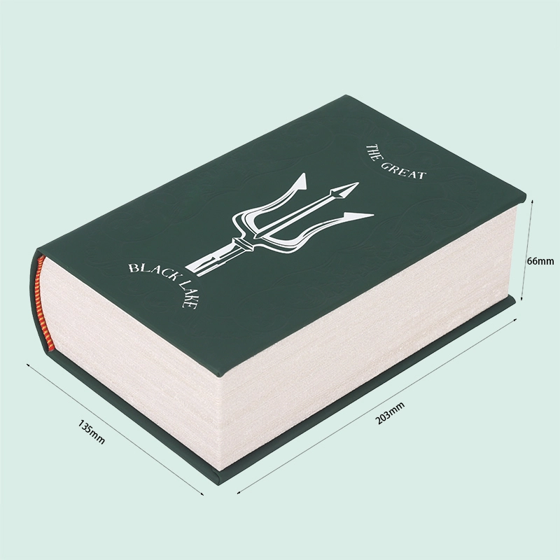 Customized antique book shape rigid magnetic boxes from ipack factory 1