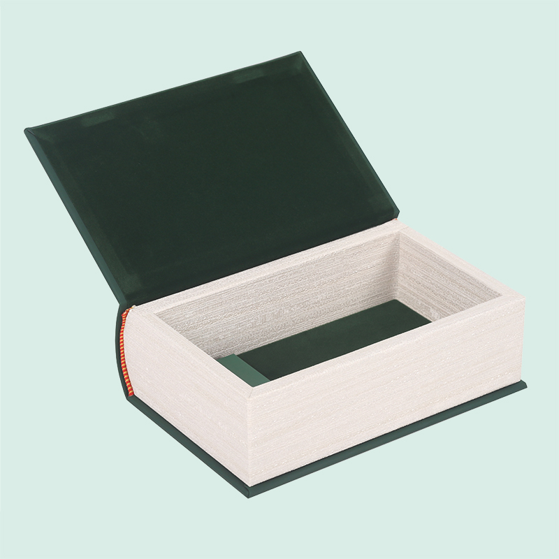 Customized antique book shape rigid magnetic boxes from ipack factory 5