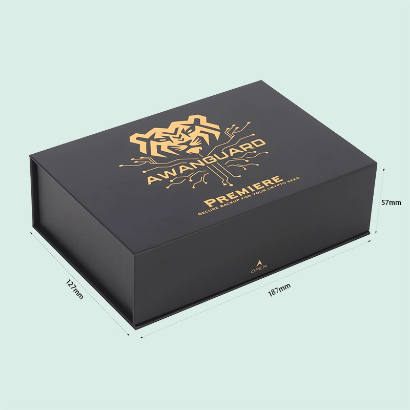 custom magnetic box rigid cardboard box  with Eva insert from ipack brand 1