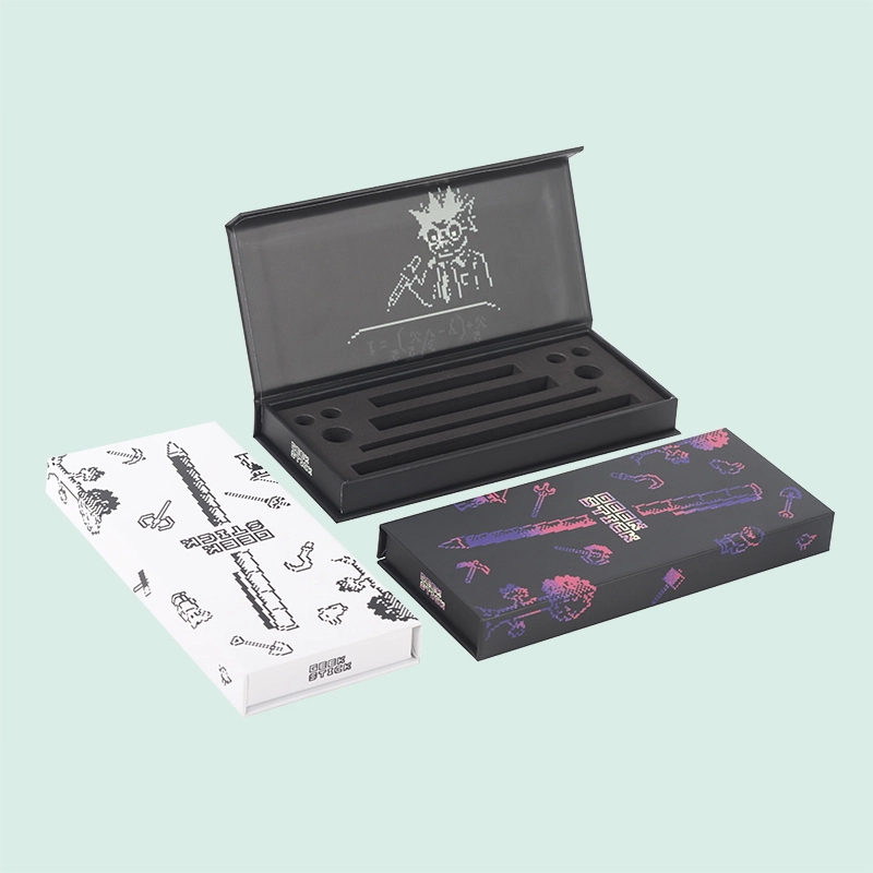 High quality colorful printing magnetic box rigid cardboard packaging box with EVA foam insert from IPACK factory 1