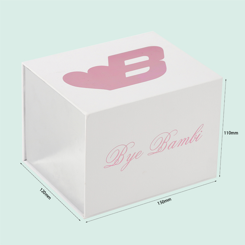 Individuell gestaltete Geschenkboxen mit rosafarbenem Folienlogo, luxuriöse Papierbox mit Magnetverschluss von IPACK 1