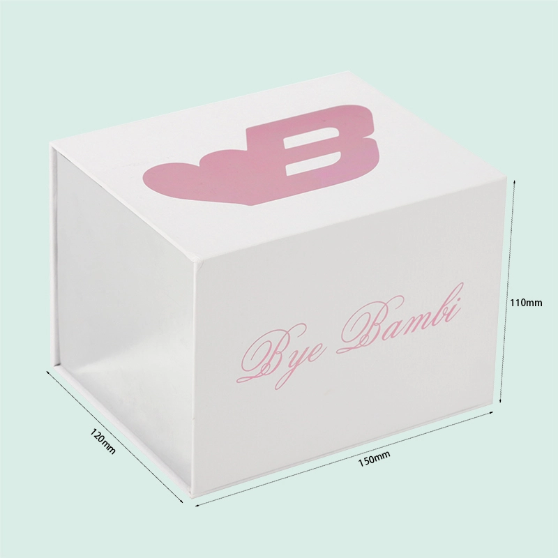 Custom gift boxes with pink foil logo luxury magnetic closure paper box from IPACK company 1