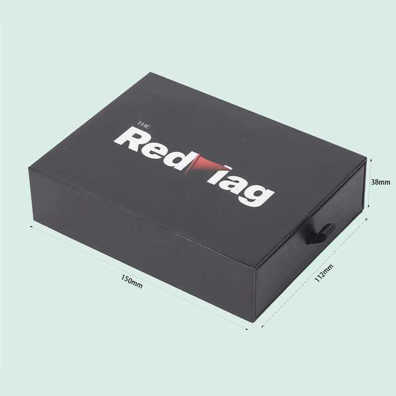 Custom drawer box packaging with white logo from Ipack brand 1