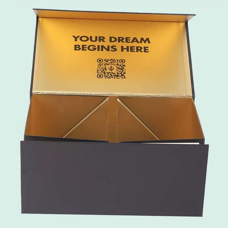 Customized high quality foldable magnetic box for gift packaging from IPACK 5