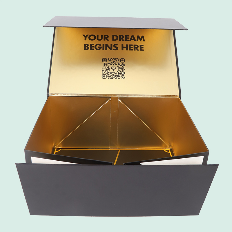 Customized high quality foldable magnetic box for gift packaging from IPACK 3