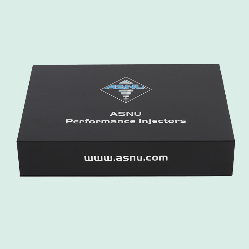 Luxury glossy black magnetic box rigid cardboard packaging box from IPACK factory 3