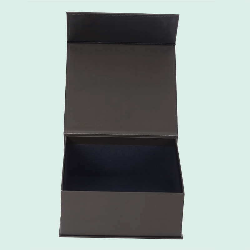 Caja magnética negra de lujo personalizada, caja de embalaje de cartón rígido de la fábrica IPACK 3