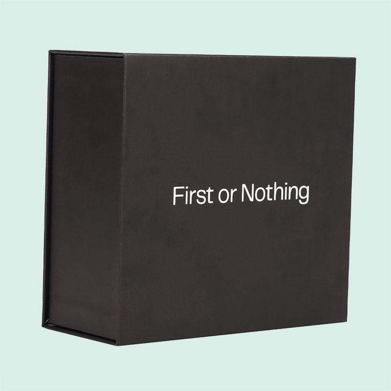 Caja magnética negra de lujo personalizada, caja de embalaje de cartón rígido de la fábrica IPACK 5