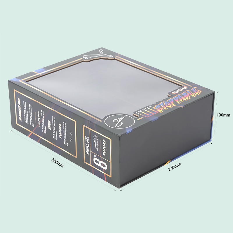 Umweltfreundliches Material, einzigartige und stilvolle faltbare Geschenkbox mit PVV-Klarsichtfenster von ipack 2