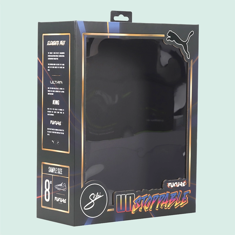 Eco-Friendly Material Unique Stylish Foldable Gift Box with PVV clear window from ipack 1