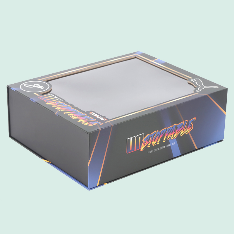 Umweltfreundliches Material, einzigartige und stilvolle faltbare Geschenkbox mit PVV-Klarsichtfenster von ipack 5
