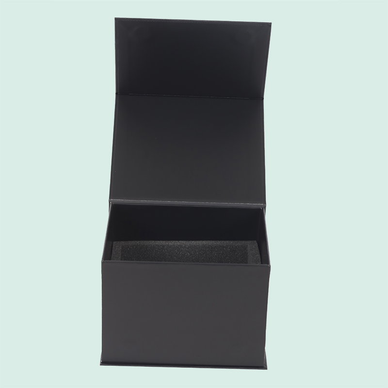Personaliza la caja de regalo magnética de lujo negra para tazas de alta gama del paquete IPACK. 2