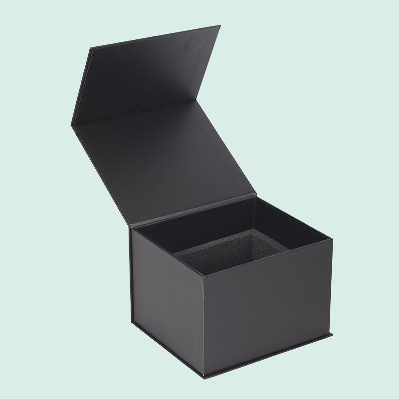 Personaliza la caja de regalo magnética de lujo negra para tazas de alta gama del paquete IPACK. 3