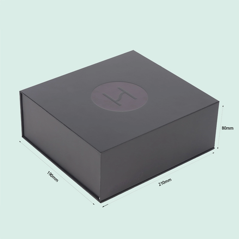 Custom black magnetic box luxury gift boxes with magnetic closure from IPACK 1