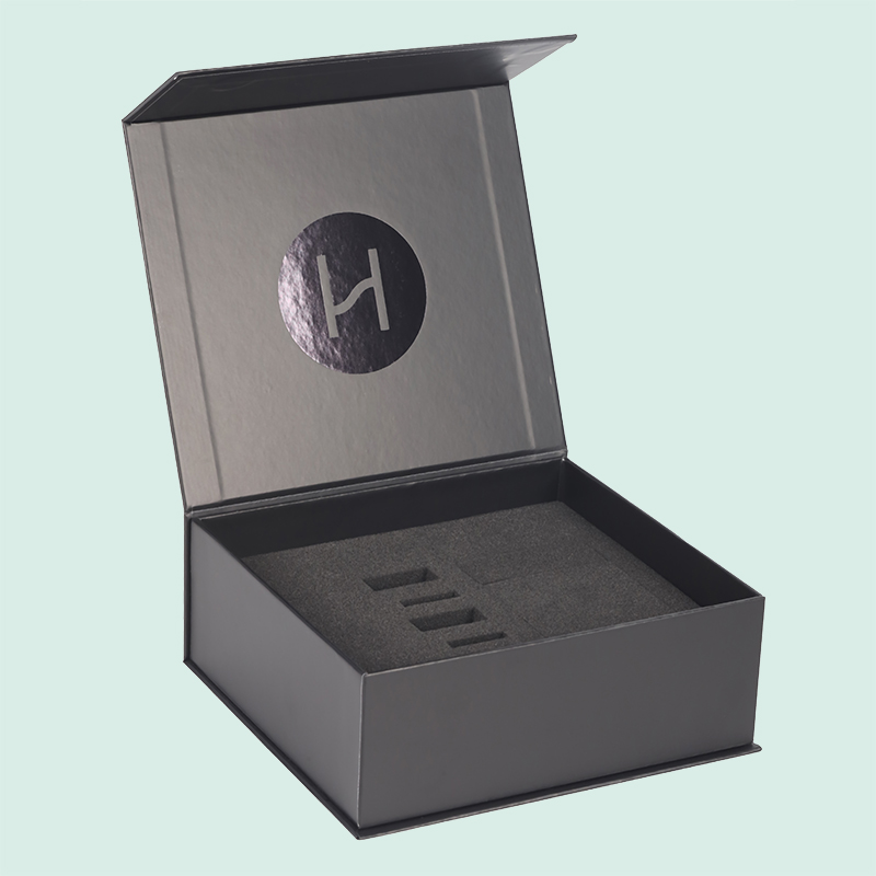 Custom black magnetic box luxury gift boxes with magnetic closure from IPACK 4