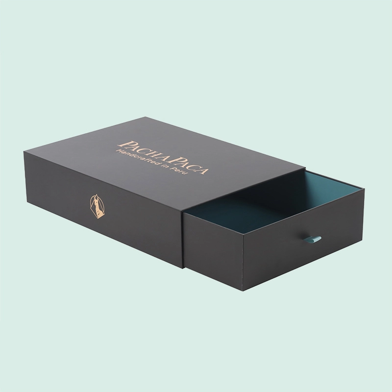 Black High-end CMYK Printing Sliding Drawer Customization Logo & Design Slide Out Rigid Box from Ipack 1
