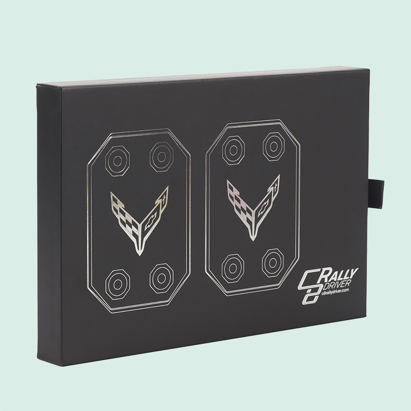 Black Rigid Cardboard Drawer Box Custom Logo Slide Out Packaging Box with Eva Insert from Ipack 4