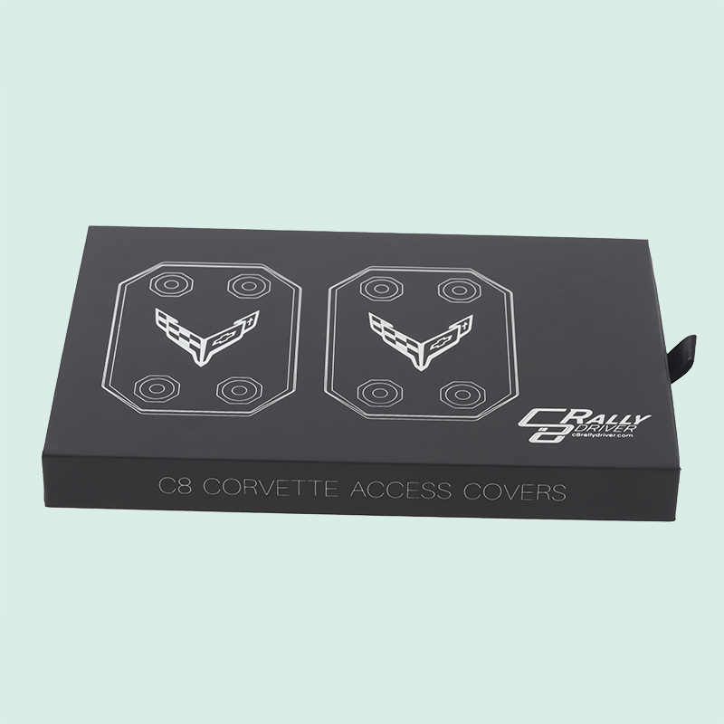 Black Rigid Cardboard Drawer Box Custom Logo Slide Out Packaging Box with Eva Insert from Ipack 3