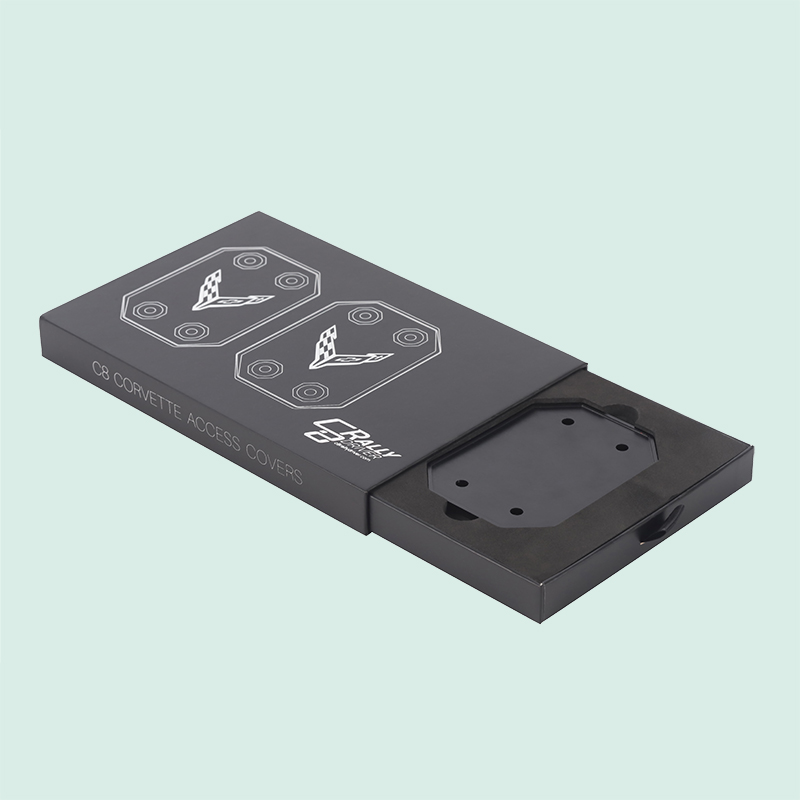Black Rigid Cardboard Drawer Box Custom Logo Slide Out Packaging Box with Eva Insert from Ipack 1