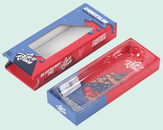 Customized luxury sliding box for vape cartridge packaging with blister tray insert from IPACK factory 1