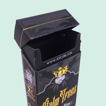 Unique Hot-stamping Cigarette Package Smoke Paper Card Box with Bright UV Spot 1