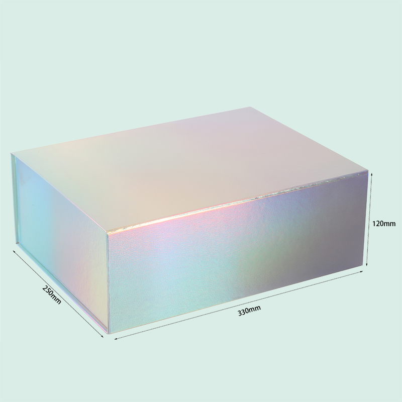 Laser Silver Folding Personalize Packaging Cardboard Rigid Box Magnetic Foldable Gift Box from IPACK 3