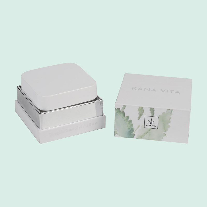rigid candle boxes custom made silver card laminated lid base box from IPACK 6
