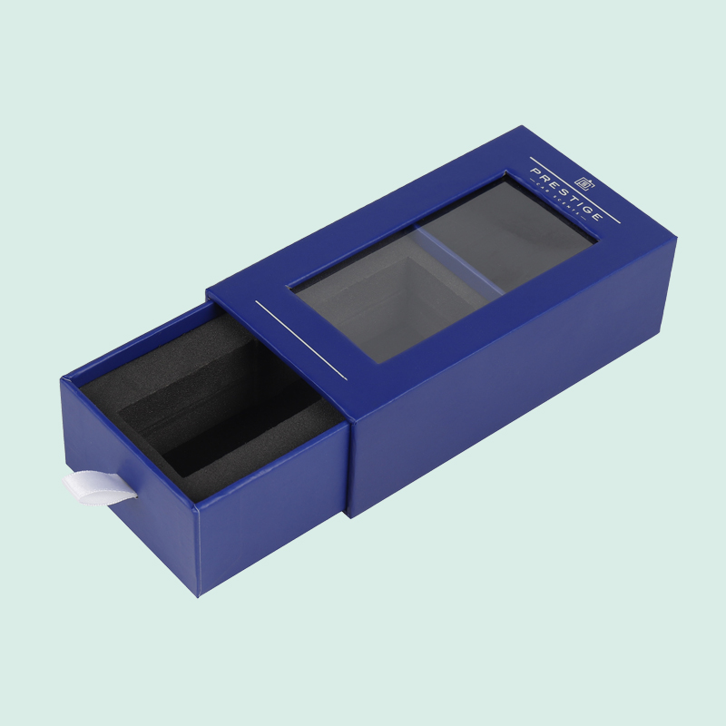 Customize high quality Sliding  box Drawer box with clear PVC window from ipack factory 4