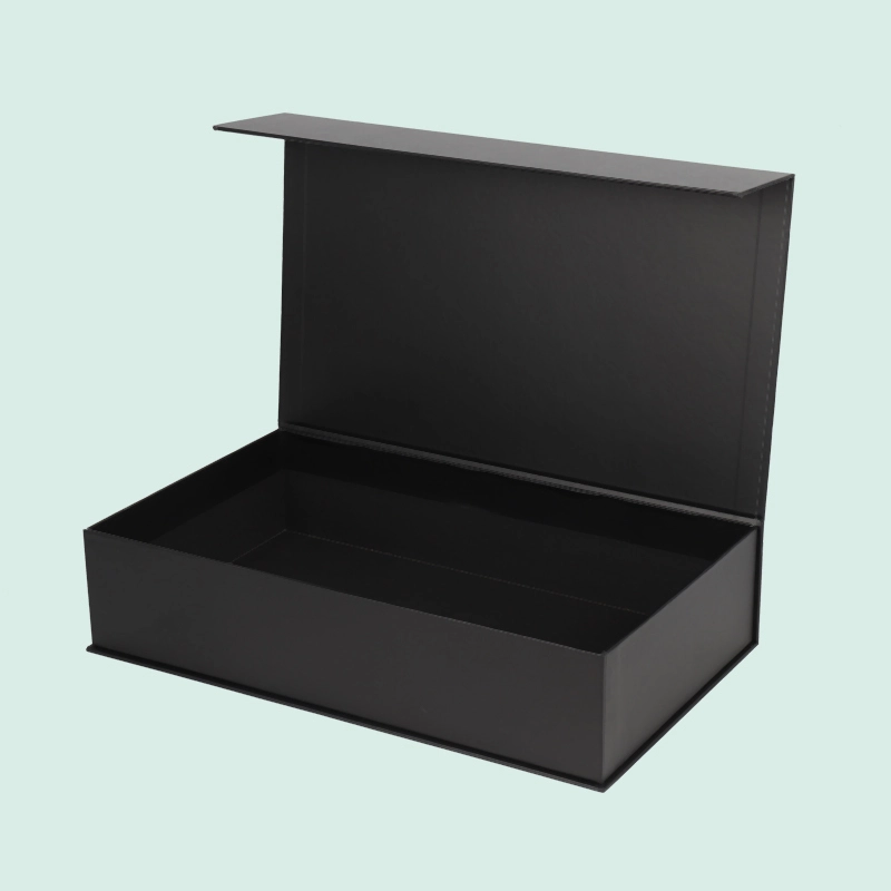 Customize black magnetic closure gift boxes wholesale package boxes from IPACK factory 1